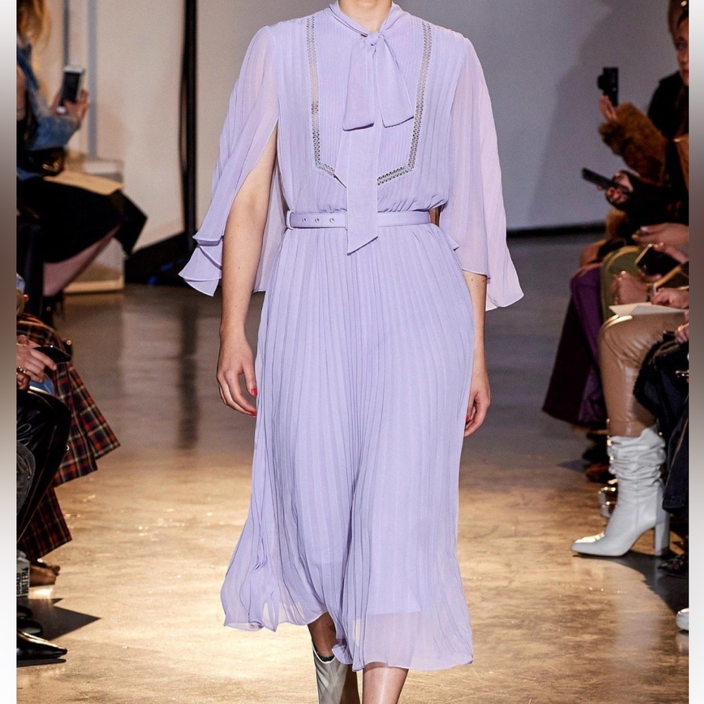 Self Portrait Lavender Purple Sleeves Dress